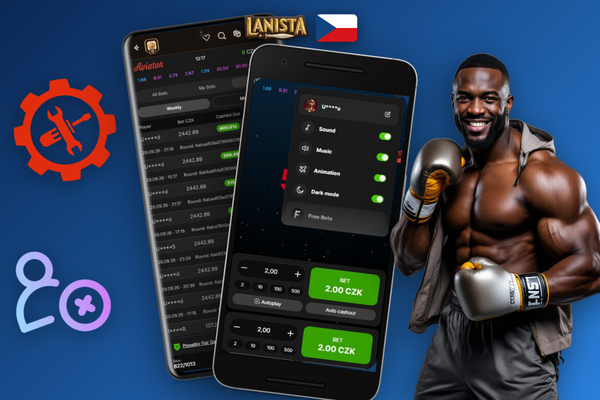 Funkce dual bet v Aviator Lanista Kasino – dvě sázky s různými auto-cashout hodnotami