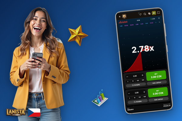 Konzervativní strategie Aviator v Lanista Kasino – cashout při multiplikátoru 1,45x