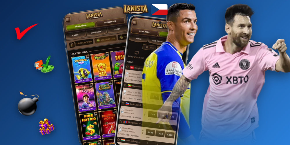 Spokojení hráči s mobilními telefony používají Lanista Kasino apps kdekoliv