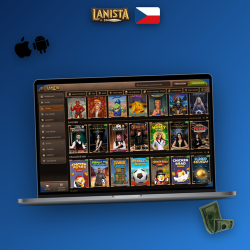 Lanista Kasino na PC — desktopový klient s herní lobby na monitoru