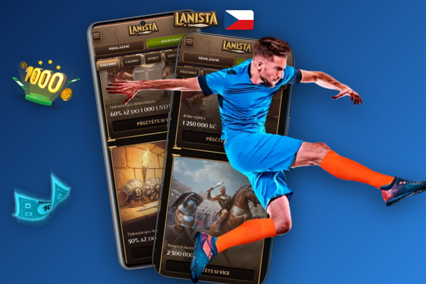 Zadání promo kódu LANISTART v registračním formuláři Lanista Kasino